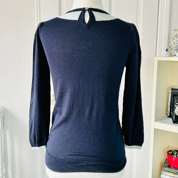 J. Crew 100% Merino Trompe L'Oeil Intarsia Pullover Sweater (size XS) - Picture 6 of 15